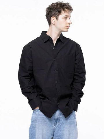 Men s M243SH01BK Standard Polygon Pocket Shirt Black - CHANCE'S NOI - BALAAN 1