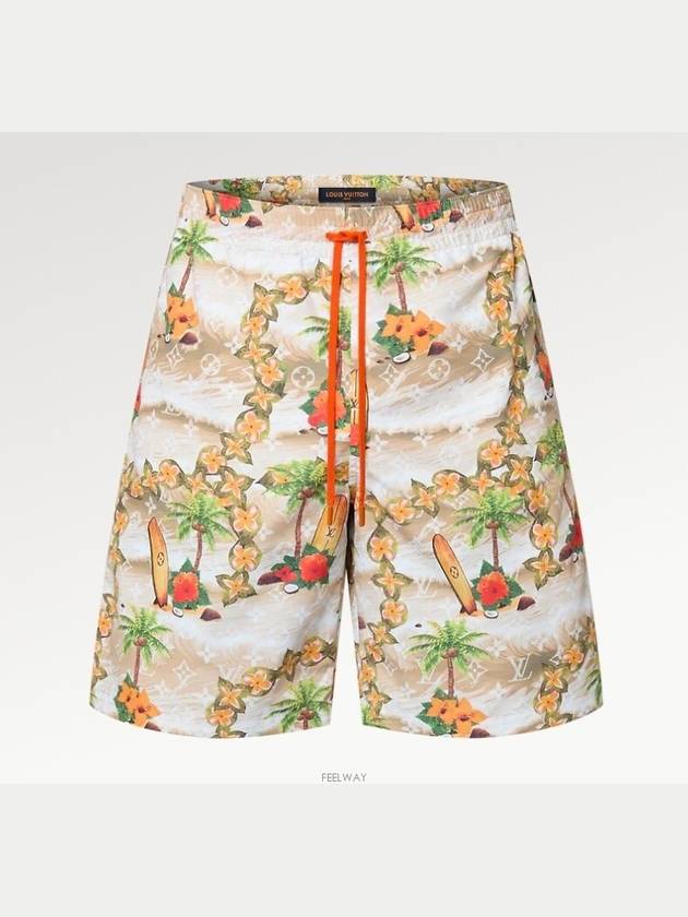 1AFRK6 Monogram Silk Drawstring Shorts - LOUIS VUITTON - BALAAN 4