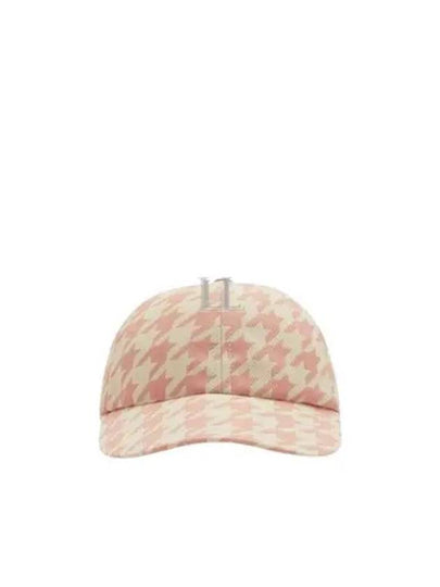 Houndstooth Base Ball Cap Pink - BURBERRY - BALAAN 2