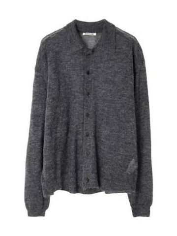 Cardigan Kid Mohair Sheer Knit - AURALEE - BALAAN 1