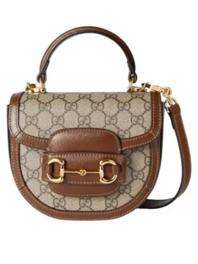 Horsebit 1955 Mini Top Handle Cross Bag Beige Brown - GUCCI - BALAAN 2