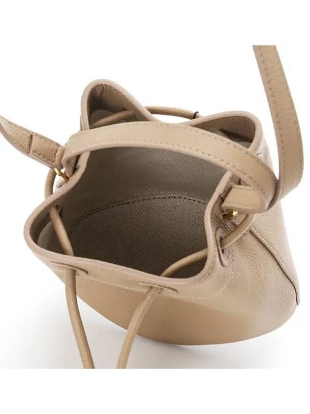 Logo Leather Mini Bucket Bag Beige - BURBERRY - BALAAN 6