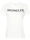 Embroidered Logo Cotton Short Sleeve T-Shirt White - MONCLER - BALAAN 2