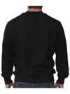 Lettering Round Brushed Sweatshirt Black - VERSACE - BALAAN 8