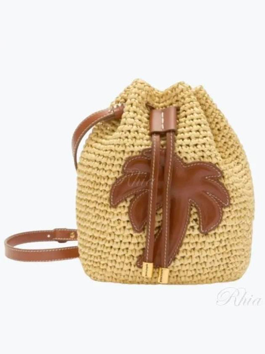 Farm Bucket Bag Beige - PALM ANGELS - BALAAN 2