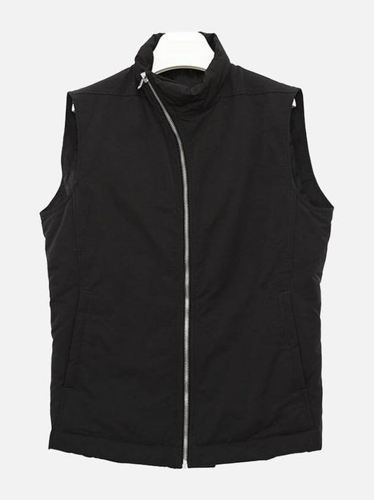 Zip-Up Down Vest Black - RICK OWENS - BALAAN 1