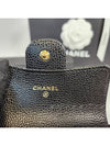 Women s Classic Snap Card Wallet Caviar Black Gold AP0214 - CHANEL - BALAAN 6