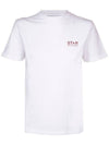 Glitter Star Logo Short Sleeve T-Shirt Pink White - GOLDEN GOOSE - BALAAN 1
