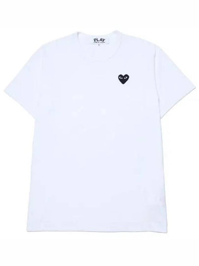 Black Heart Wappen Short Sleeve T-Shirt White - COMME DES GARCONS - BALAAN 2