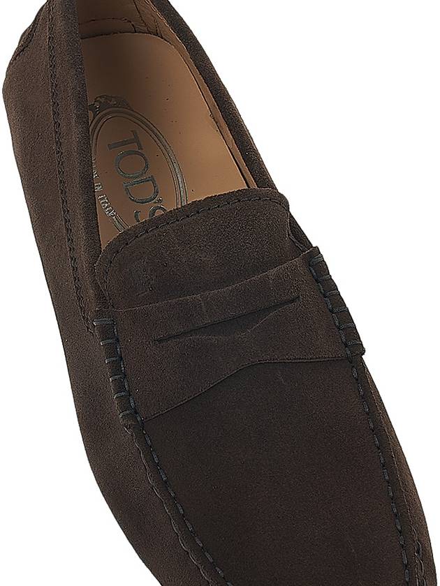 Men's City Gomino Suede Driving Shoes Brown - TOD'S - BALAAN 9