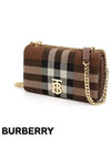 Lola Knit Check Cross Bag Dark Birch Brown - BURBERRY - BALAAN 3