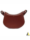 Shiny Calfkin Francais Noeuds Besace Shoulder Bag Brown - CELINE - BALAAN 2