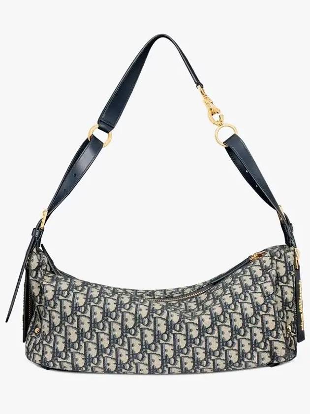 D-Journey Oblique Jacquard Medium Shoulder Bag Blue - DIOR - BALAAN 5