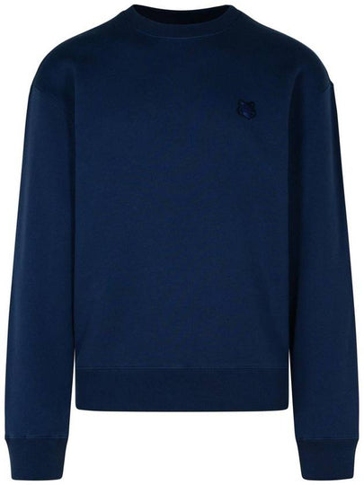 Bold Fox Head Cotton Sweatshirt Ink Blue - MAISON KITSUNE - BALAAN 2