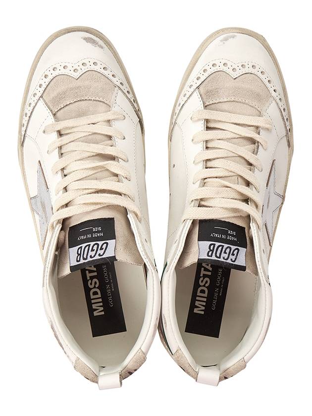 Mid Star High Top Sneakers Green White - GOLDEN GOOSE - BALAAN 3