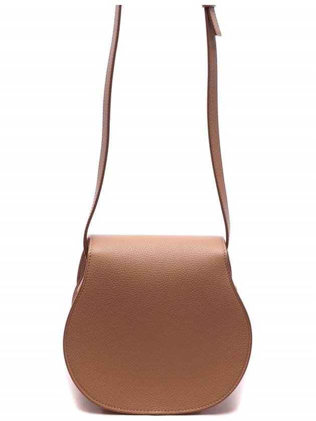 Marcie Saddle Small Grained Leather Cross Bag Beige - CHLOE - BALAAN 5