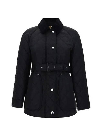 Diamond Quilted Nylon Jacket Black - BURBERRY - BALAAN 2