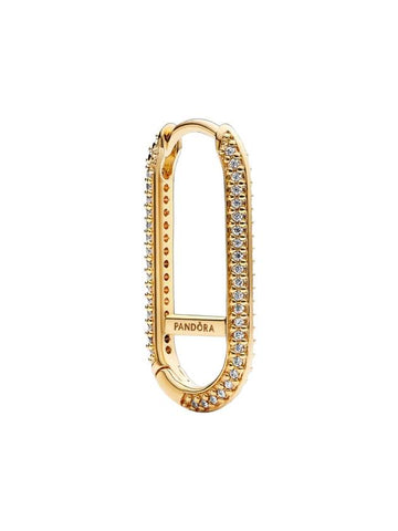 ME Extended Pave Link Single Earring Gold - PANDORA - BALAAN 1