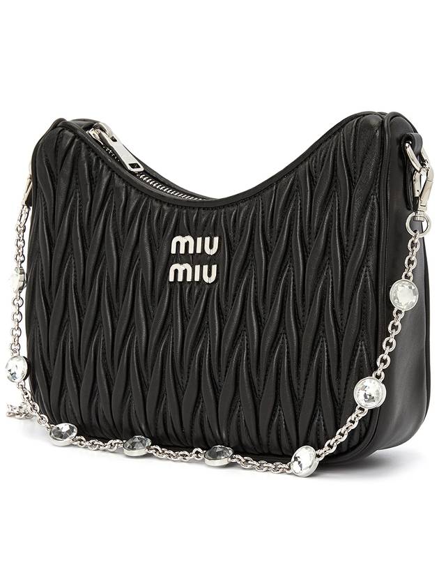 Matelasse Nappa Leather Shoulder Bag Black - MIU MIU - BALAAN 3