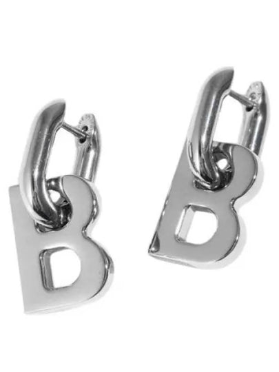 B Chain Brass Earrings Silver - BALENCIAGA - BALAAN 2