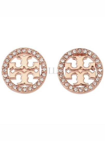 Miller Crystal Stud Earrings Rose Gold - TORY BURCH - BALAAN 2