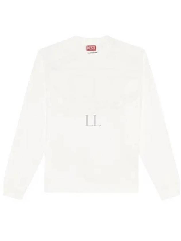 Men's Logo Embroidery Sweatshirt White - DIESEL - BALAAN 2