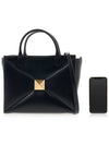 One-Stud Tote Bag Black - VALENTINO - BALAAN 7