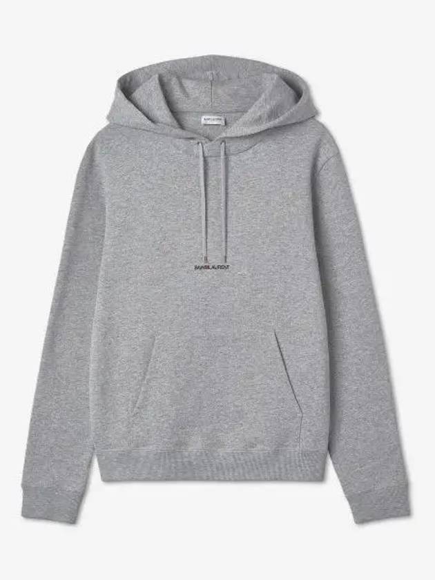 Mini Logo Hoodie Grey - SAINT LAURENT - BALAAN 2