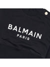 Logo Print Crop Sweatshirt Black - BALMAIN - BALAAN 7