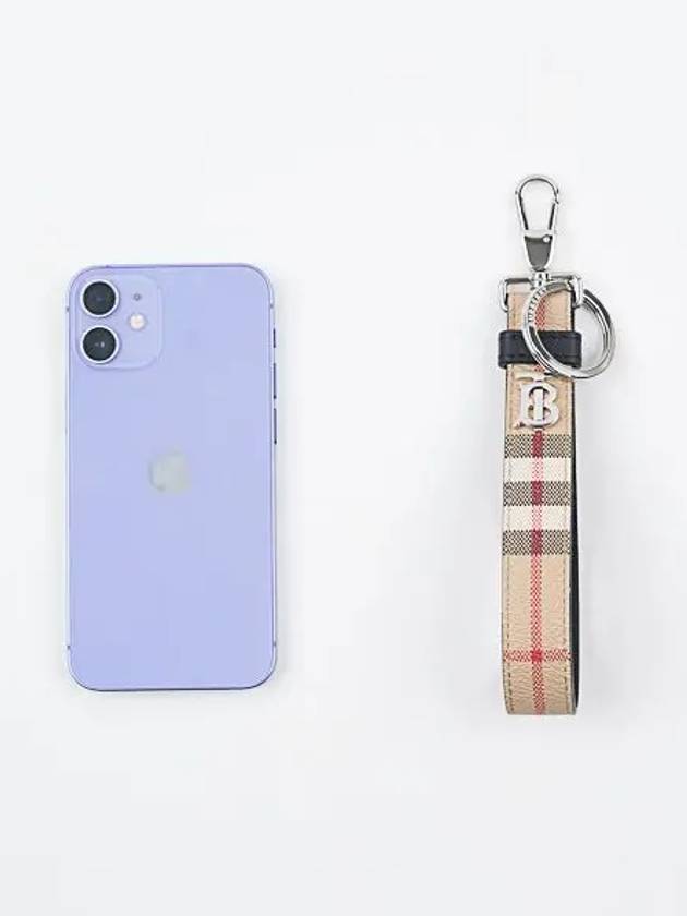 Monogram Motif Check Key Holder Beige - BURBERRY - BALAAN 2