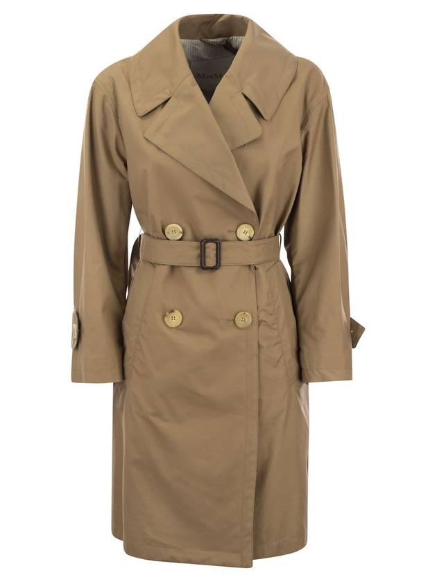 Drip Proof Cotton Twill Over Trench Coat Caramel - MAX MARA - BALAAN 1