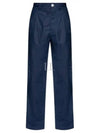 Marina Mid Rise Cotton Canvas Wide Pants Royal Blue - STONE ISLAND - BALAAN 2