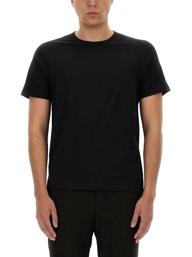 Precise Luxe Cotton Jersey Short Sleeve T-Shirt Black - THEORY - BALAAN 3