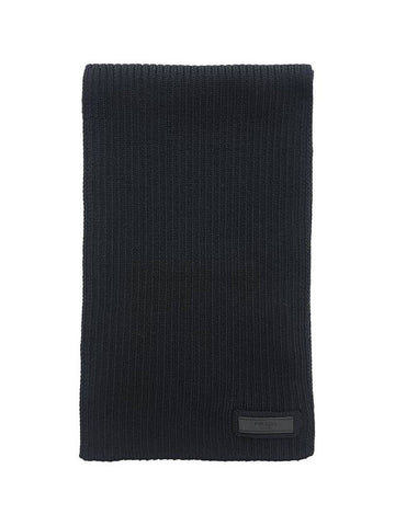 Unisex knit muffler black - PRADA - BALAAN 1