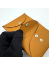 Calvi Duo Snap Card Wallet Caramel H085238 - HERMES - BALAAN 3