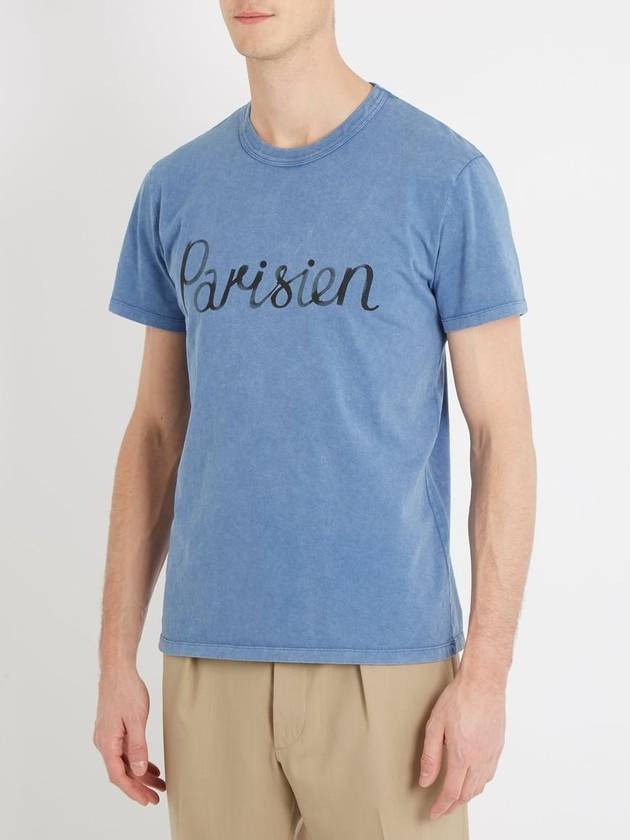 Maison Kitsune Parisian Print Cotton Short Sleeve TShirt AM00101KJ0008 - MAISON KITSUNE - BALAAN 5