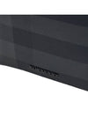 Check And Leather Half Wallet Charcoal - BURBERRY - BALAAN 7