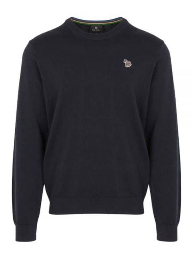 Zebra Patch Crew Neck Knit Top Black - PAUL SMITH - BALAAN 2