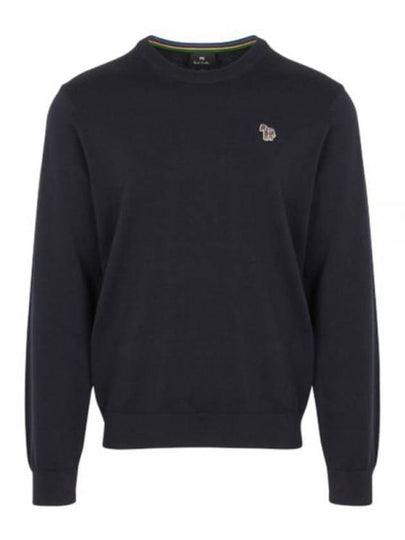 Zebra Patch Crew Neck Knit Top Black - PAUL SMITH - BALAAN 2