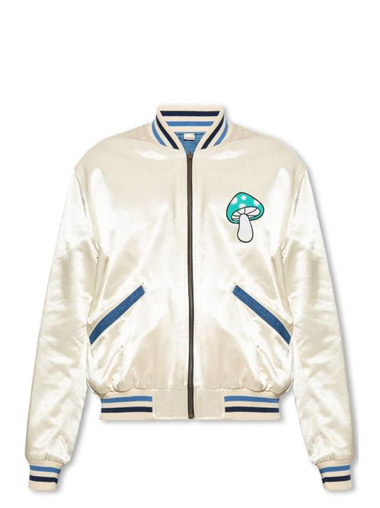 Reversible Cotton Bomber Jacket Ivory - GUCCI - BALAAN 1