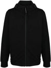 Metropolis Series Stretch Fleece Mixed Hooded Jacket Black - CP COMPANY - BALAAN 1