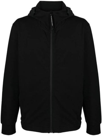 Metropolis Series Stretch Fleece Mixed Hooded Jacket Black - CP COMPANY - BALAAN 1