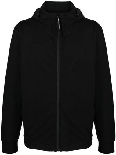 Metropolis Series Stretch Fleece Mixed Hooded Jacket Black - CP COMPANY - BALAAN 1