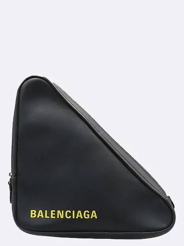 476976 Black Leather Triangle Pouch - BALENCIAGA - BALAAN 2