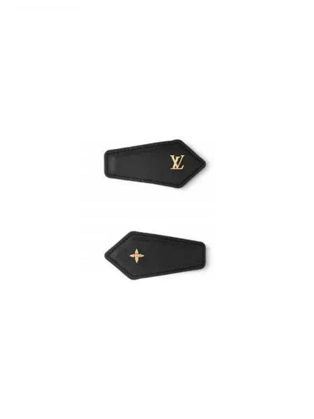 LV Backstage Leather Hair Clip Black - LOUIS VUITTON - BALAAN 2