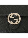 GG Interlocking Half Wallet Black - GUCCI - BALAAN 5