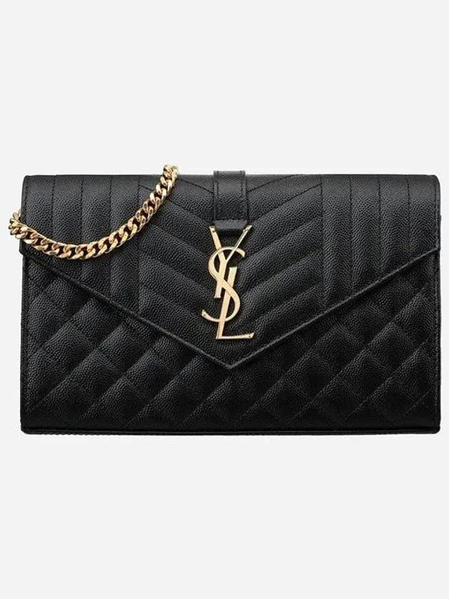 Cassandre Monogram Chain Cross Bag Black - SAINT LAURENT - BALAAN 2