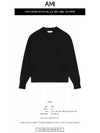 Heart Logo Tone On Tone Sweatshirt Black - AMI - BALAAN 3