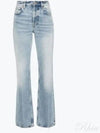 Low Rise Denim Straight Jeans Blue - SAINT LAURENT - BALAAN 2