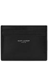 Smooth Leather Classic Logo Card Wallet Black - SAINT LAURENT - BALAAN 2